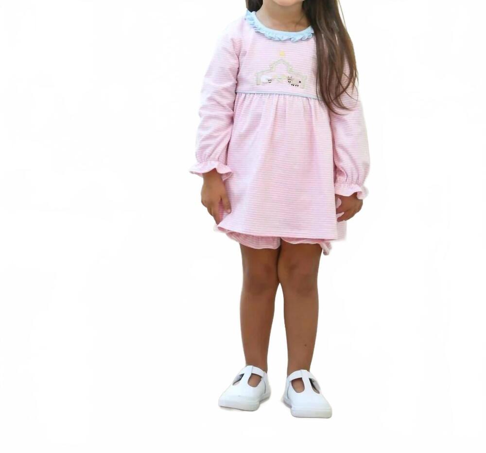 NEW TROTTER STREET KIDS nativity bloomer set in pink
